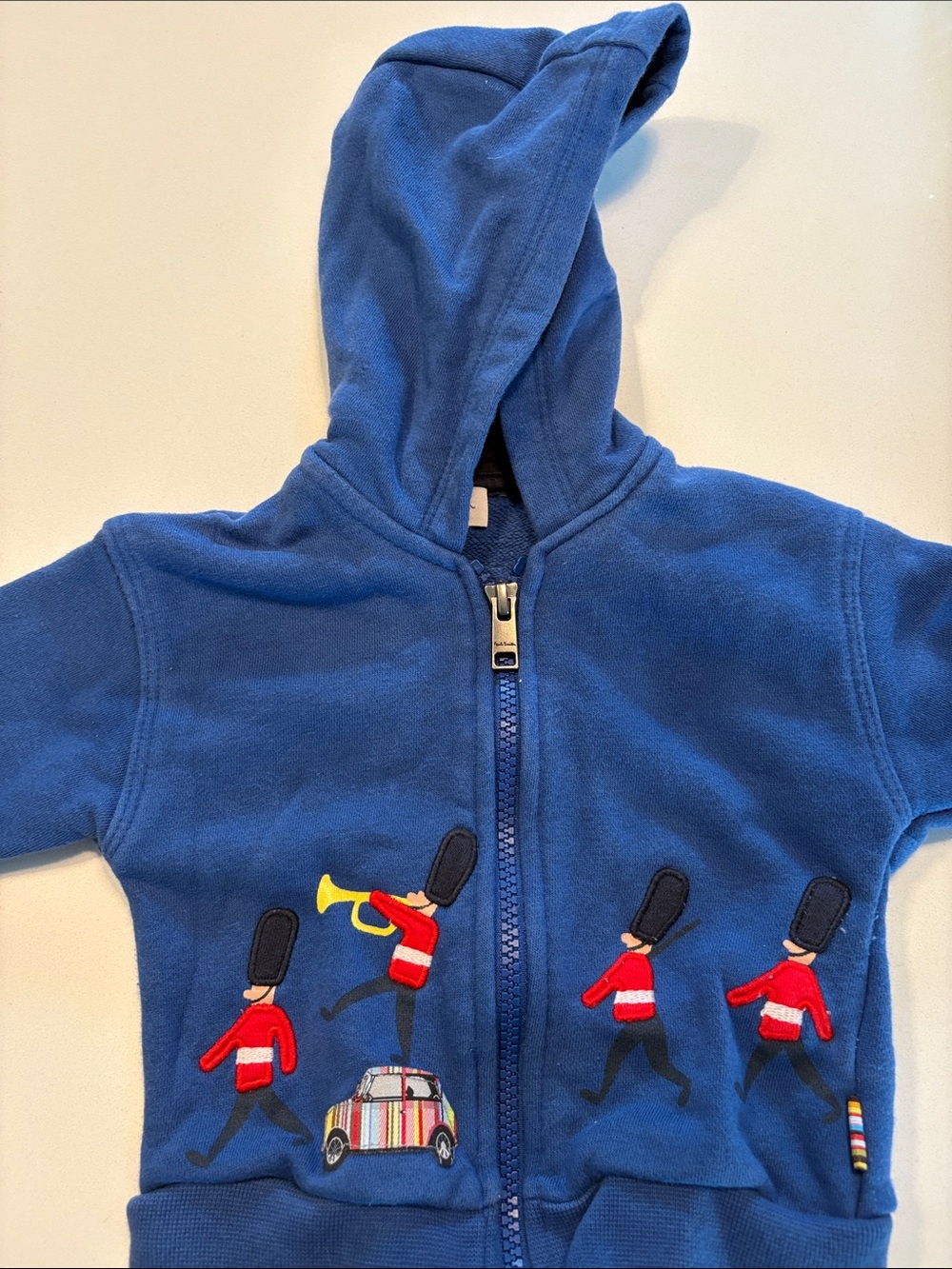 Paul Smith Baby Blue Hoodie with British Guard Appliqué